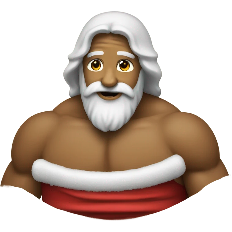 Jesus wrestling Santa Claus emoji