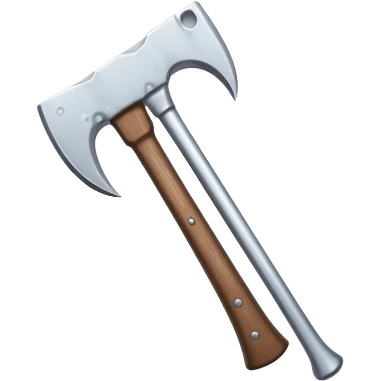 Axe with snow emoji