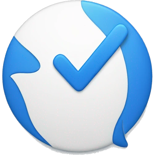 A white tick in blue circle  emoji