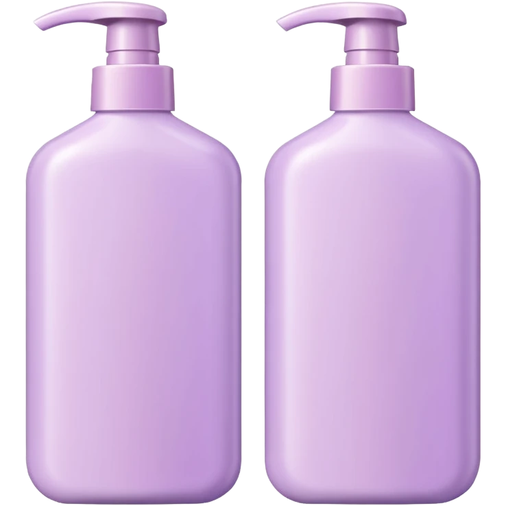 pastel pink and lilac shampoo bottles as a pair emoji