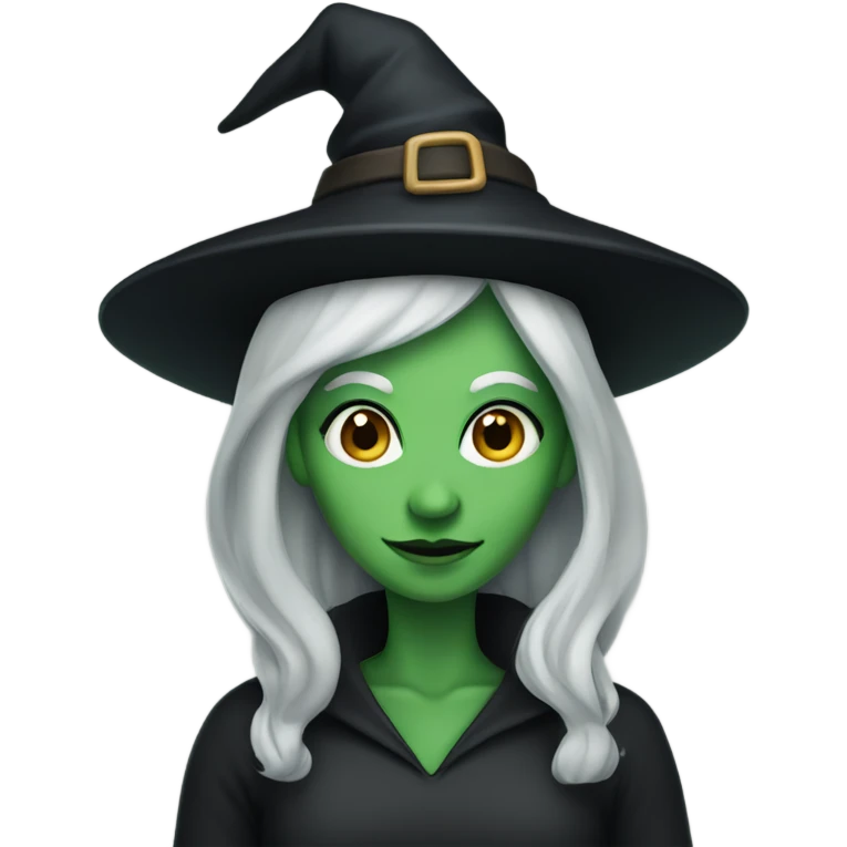 A witch with green skin emoji