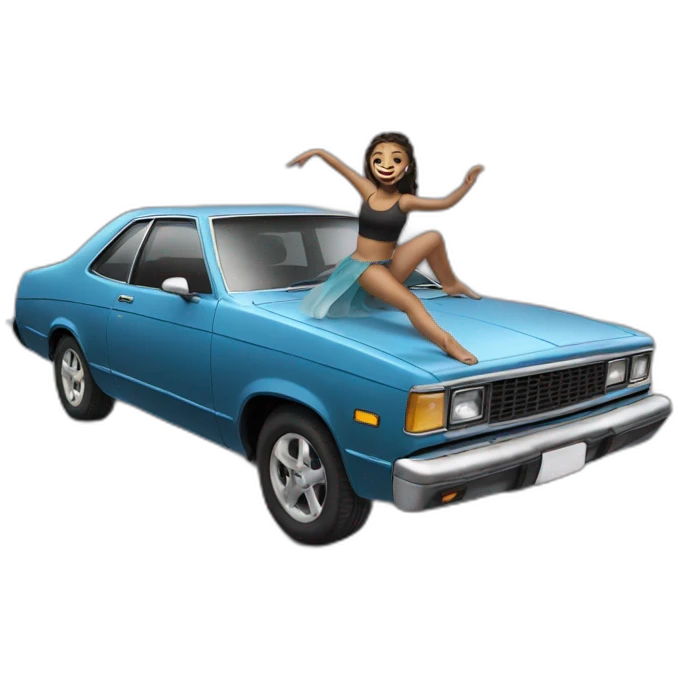 dancer on a car emoji