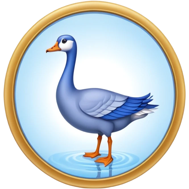 Blue goose mirror emoji