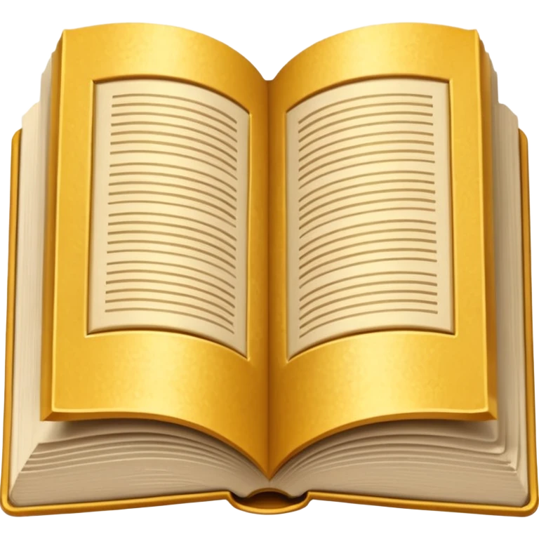 open book with completely empty golden pages emoji