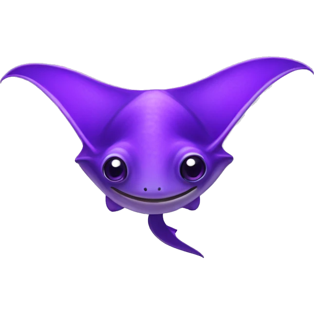 cute purple Manta ray emoji