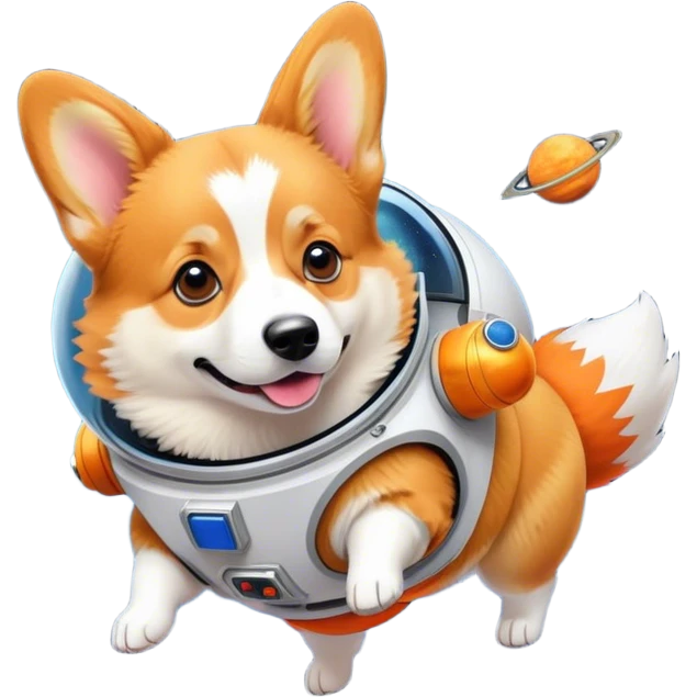 Corgi in space emoji