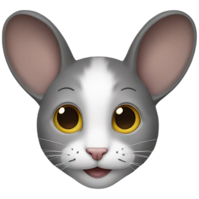 une souris sur un chat emoji