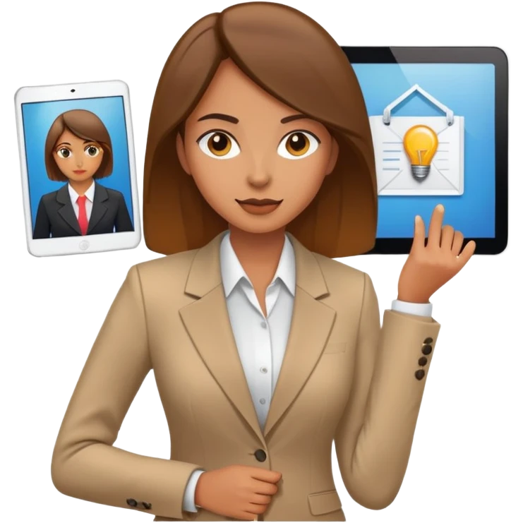 Woman working in office, professional emoji