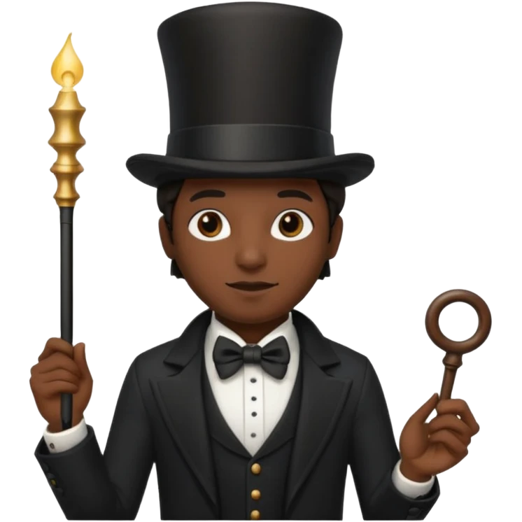 🧍🏼🎩🪄 emoji