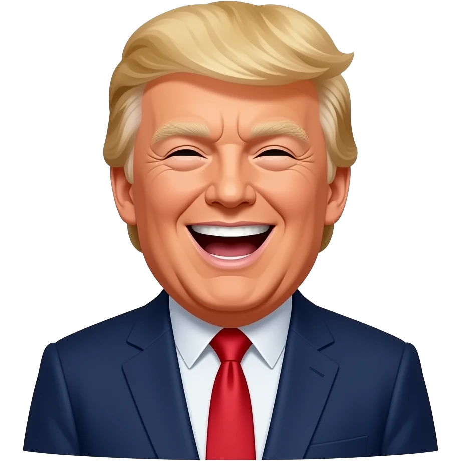 President trump laughing emoji