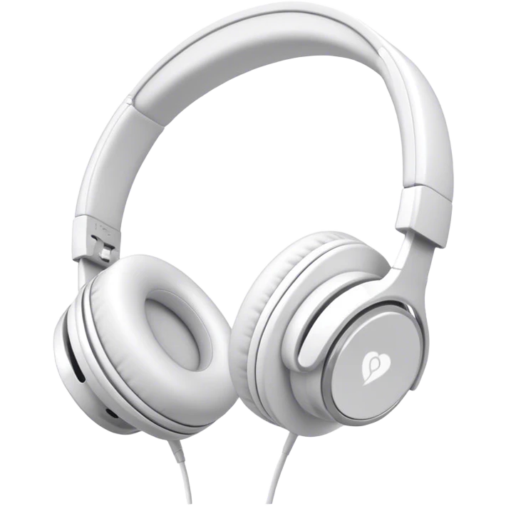 White aesthetic headphones emoji