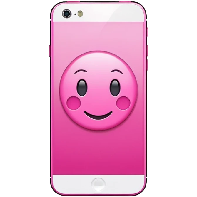 Pink iphone 15 emoji