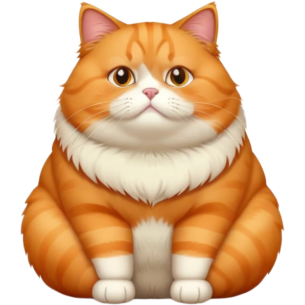 fat orange cat emoji