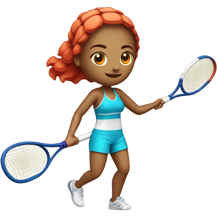 raquete beach tennis com bolinhas menina emoji