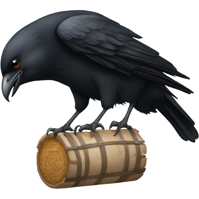 Crow and a hog emoji