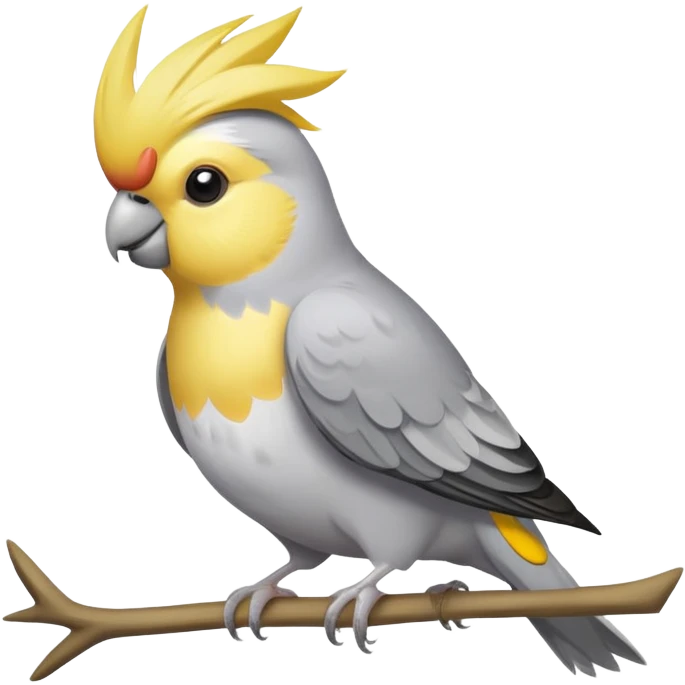 Cockatiel with bow emoji