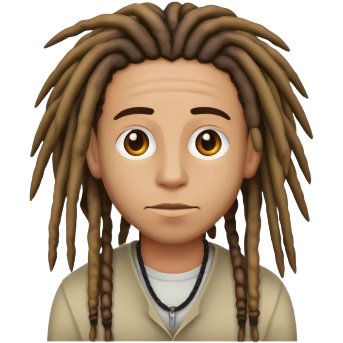 Nonchalant  with dreads ￼￼ emoji