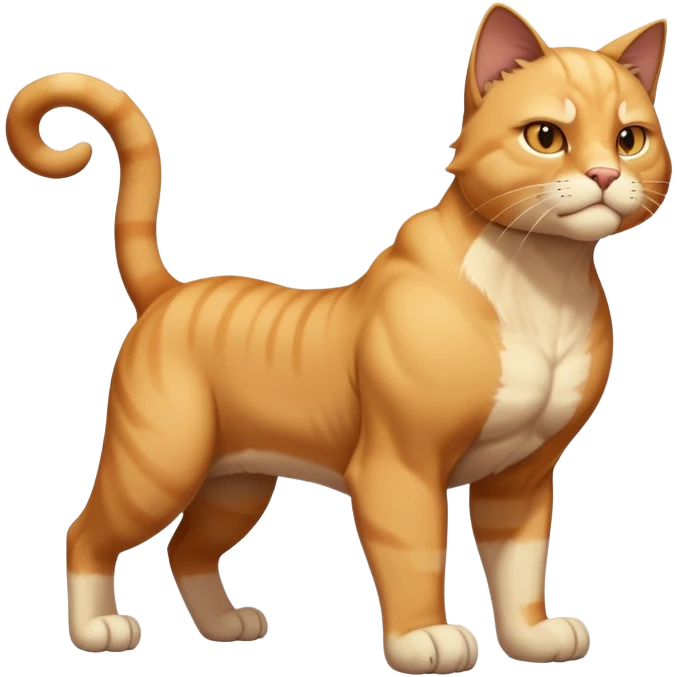 Buff sigma Gigachad cat full body  emoji