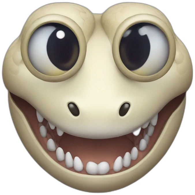 generat snake head which is circle and has eye and mouth emoji