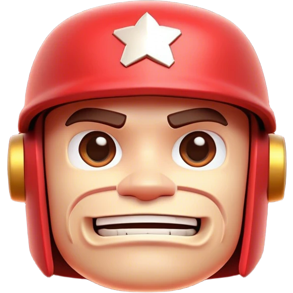 Clash of Clans aesthetic: Cinematic Playful Virtual Boy Portrait Emoji, rendered in a 3D vector-style similar to standard emojis with minimal shading and bold, simplified shapes. A compact, distinct form with signature details, softly glowing with a nostalgic gaming charm. Simplified yet unmistakably iconic, highly detailed and consistent, glowing with a soft radiance and high shine. Stylized with a touch of retro gaming magic and a soft glowing outline, capturing the essence of a beloved gaming relic with a friendly, playful manner! emoji