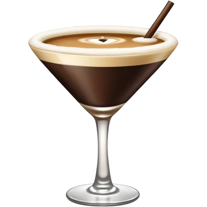 espresso martini with foam no straw emoji