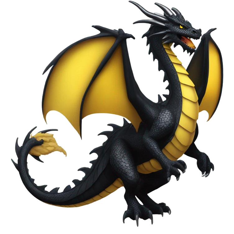 Large black dragon emoji