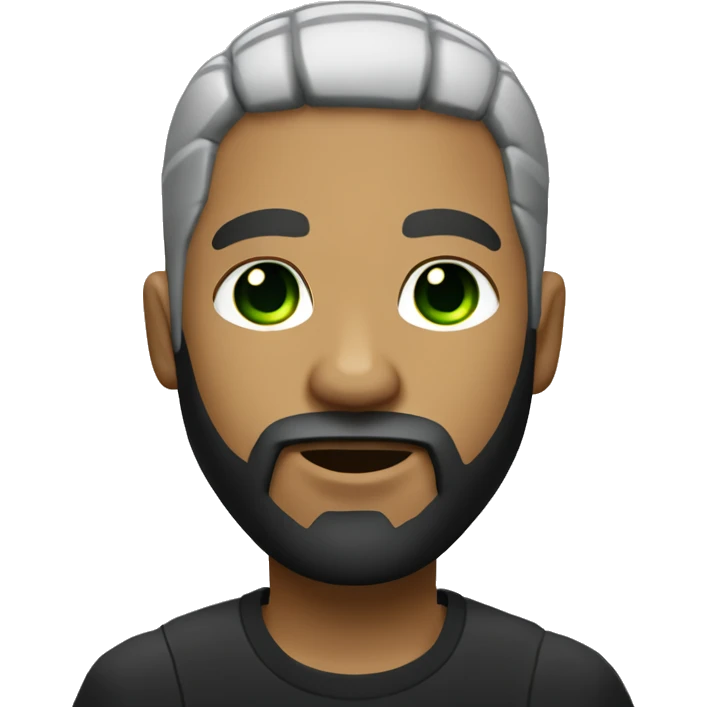 a gangsta with blond short hair, with a black beard and a small green leave in his one hand emoji