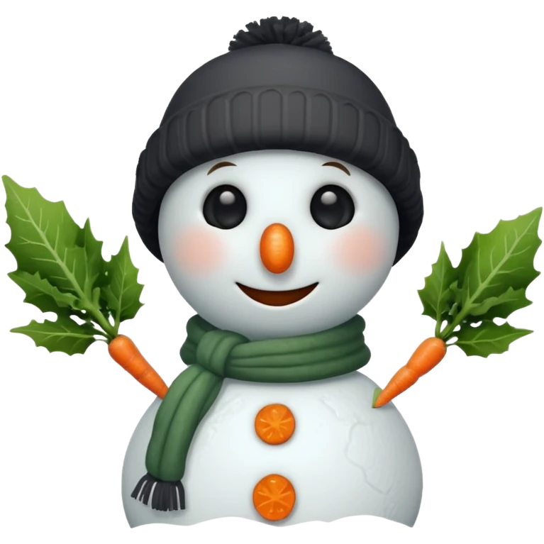 snowman with cucumbers on eyes emoji
