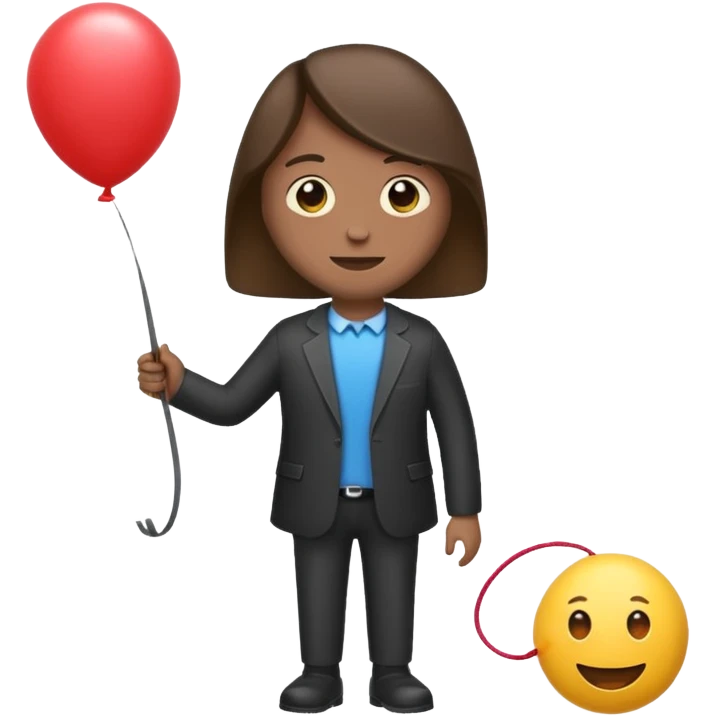 maak een emoji met een persoon in eht midden, een tekstbalon met een vinkje en een teksbalon met een kruis emoji