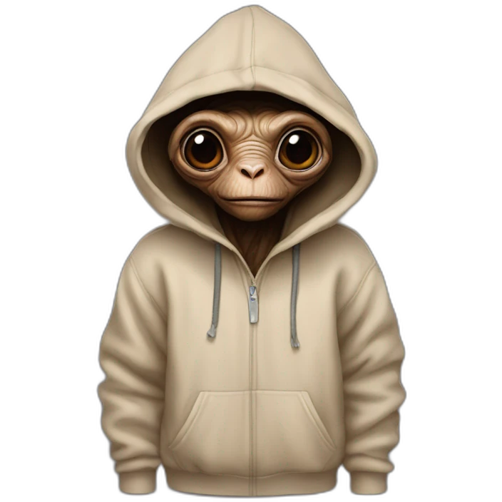 E.T with a hoodies in  emoji
