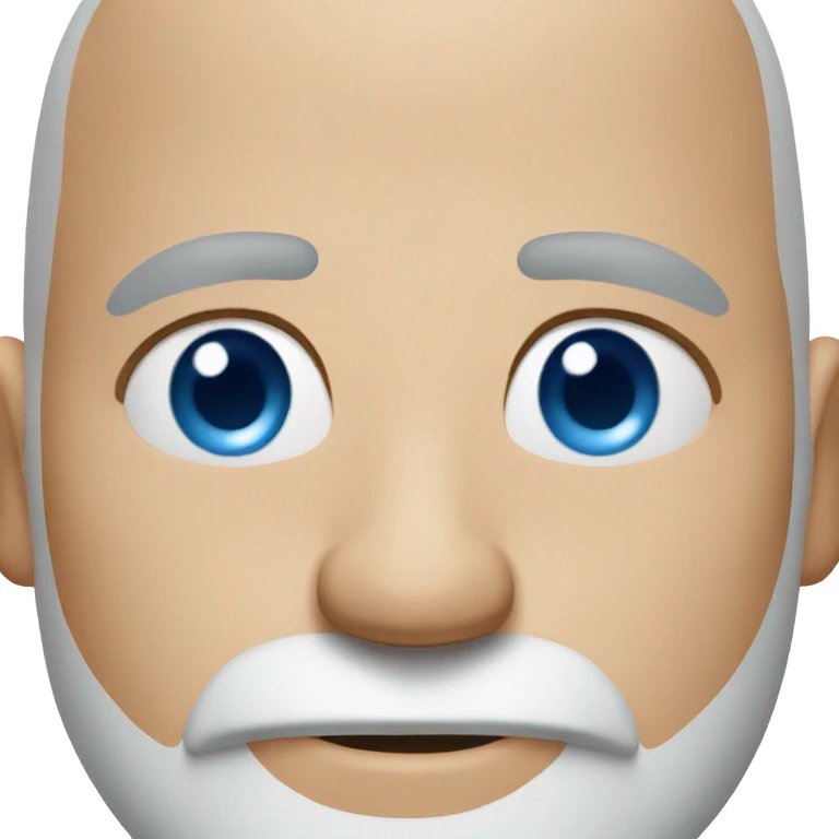  bald man blue eyes with beard  emoji