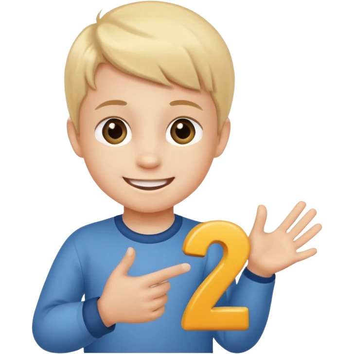 A Lil kid holding 6 7  emoji