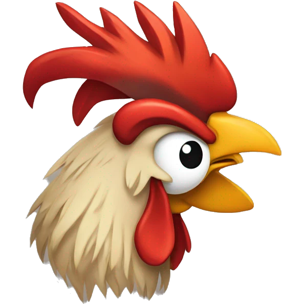 Bad rooster emoji