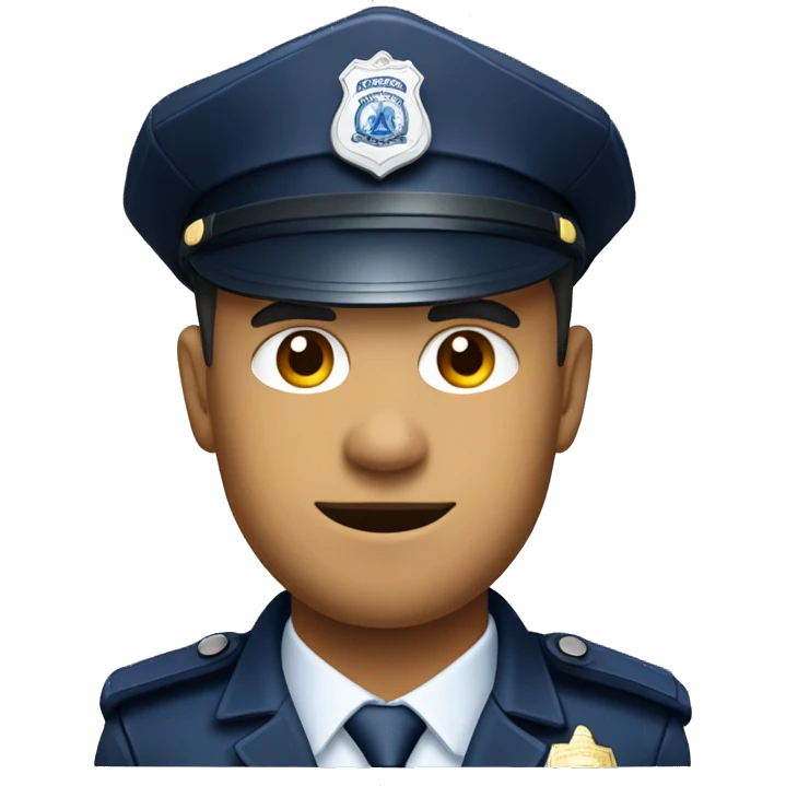 a police officer wearing a hat with JIRA logo emoji
