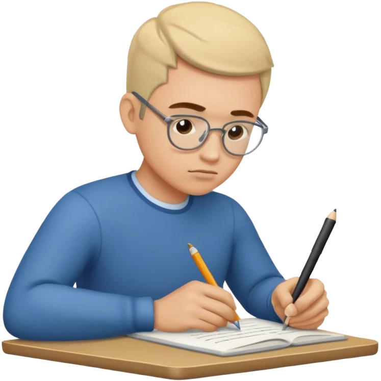 ligth man writing emoji