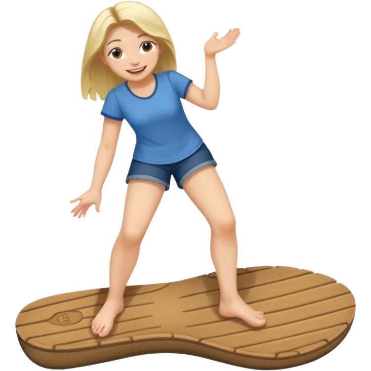 a woman sitting barefoot with one talking detailed pretty face on each sole emoji