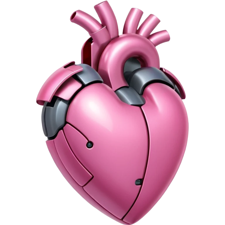pink robotic heart emoji emoji