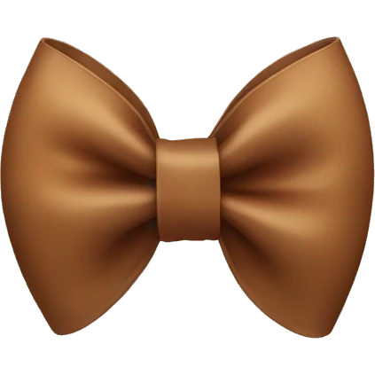 three brown bows emoji