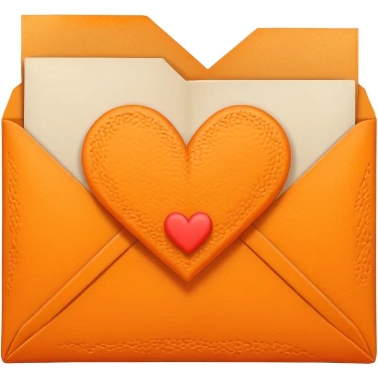 Orange love letter emoji