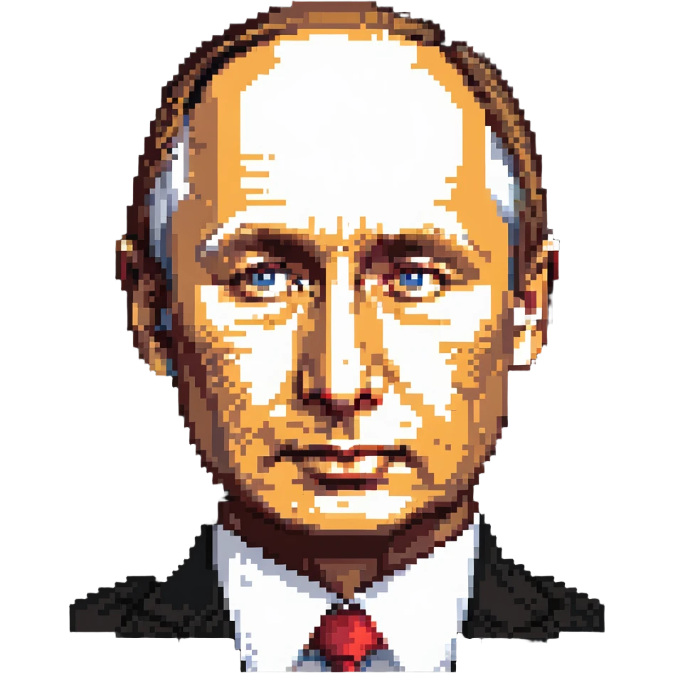 Vladimir Putin face with serious expression emoji