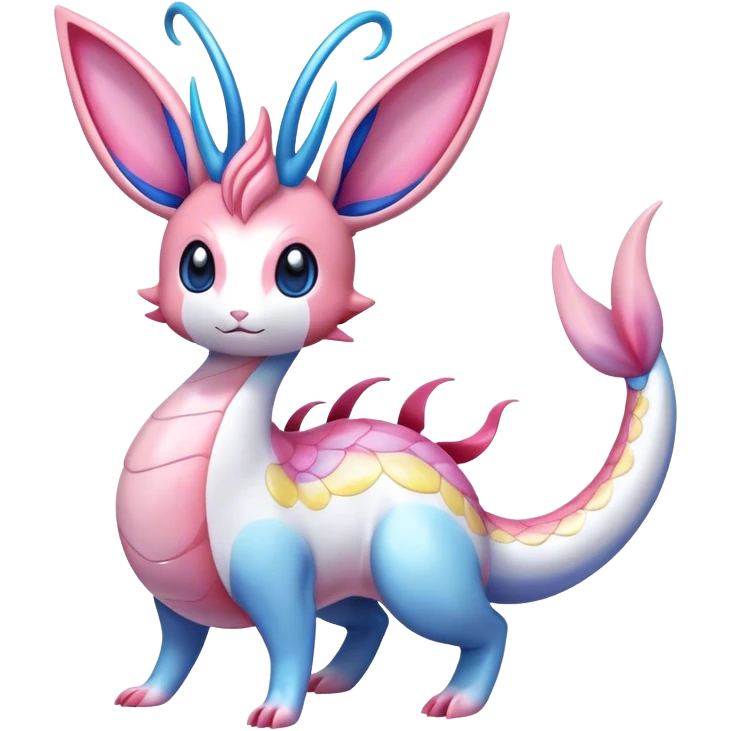 Colorful Sylveon-Milotic-hybrid emoji