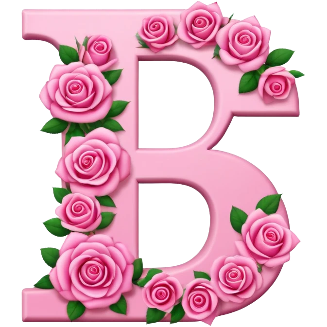 Pink, romantic, flowery, the letter “D” emoji