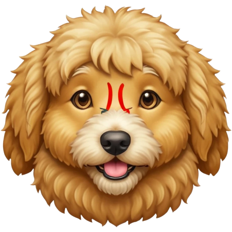 Sweet old golden doodle dog love  emoji