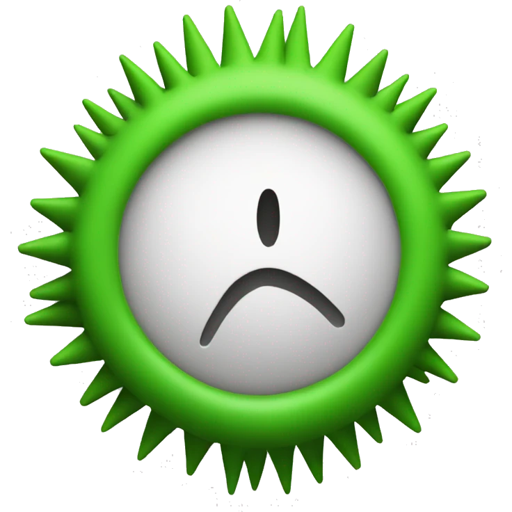 Green Verified Spiky Circle emoji