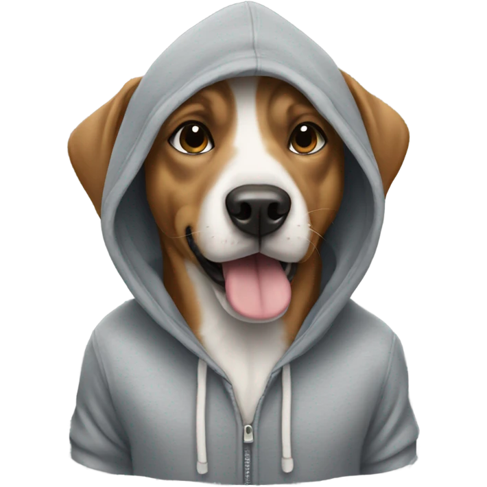 dog wearing a hoodie emoji
