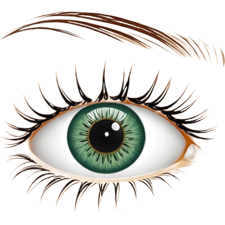 یک دختر با مو های قهوه ای تیره و چشمان قهوه ای تیره و پوستی روشن و مو ها تا زیر بغل emoji