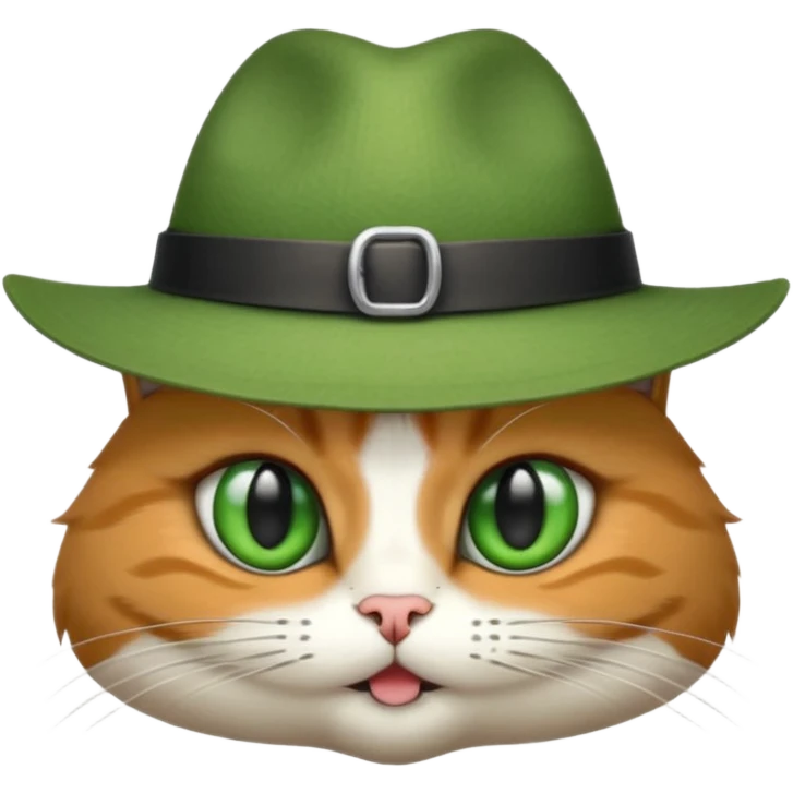 Un chat avec un chapeau emoji