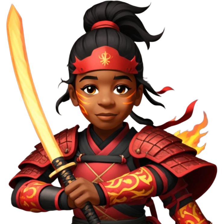 Fire-Wielding Samurai emoji