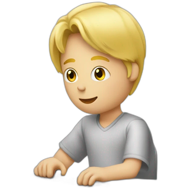 blond-boy-behind-a-pc-working emoji