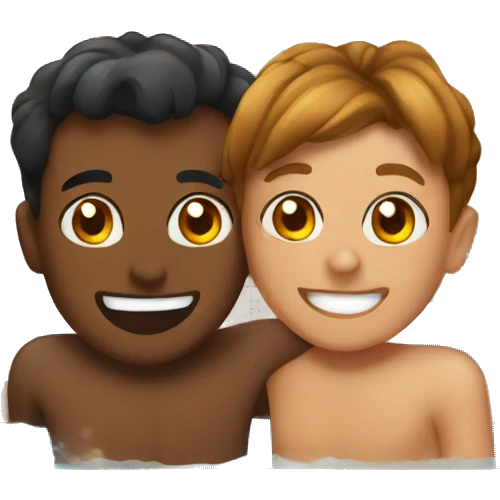 Friends in sauna celebrating birthday  emoji
